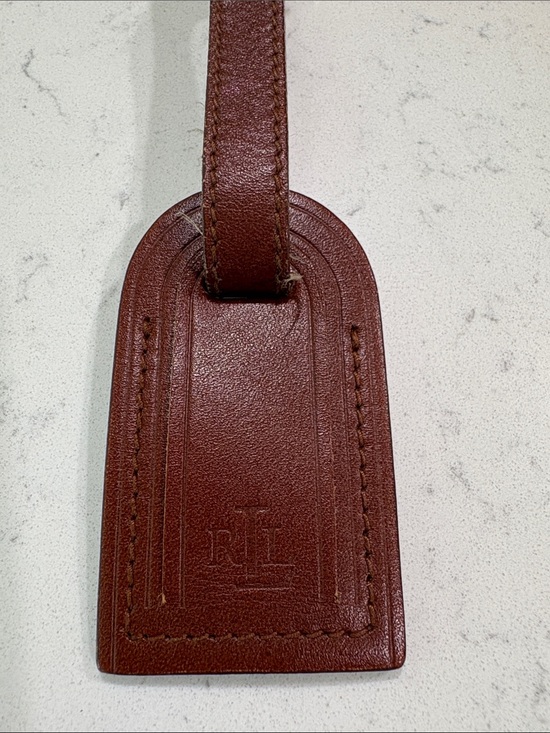 Lauren Ralph Lauren Other - Lauren Ralph Lauren Brown Leather Luggage Tag with Embossed RLL
